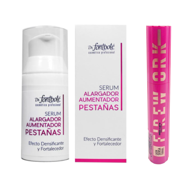 Serum Alargador Y Volumen Pestañas Fontboté + Máscara Cvl