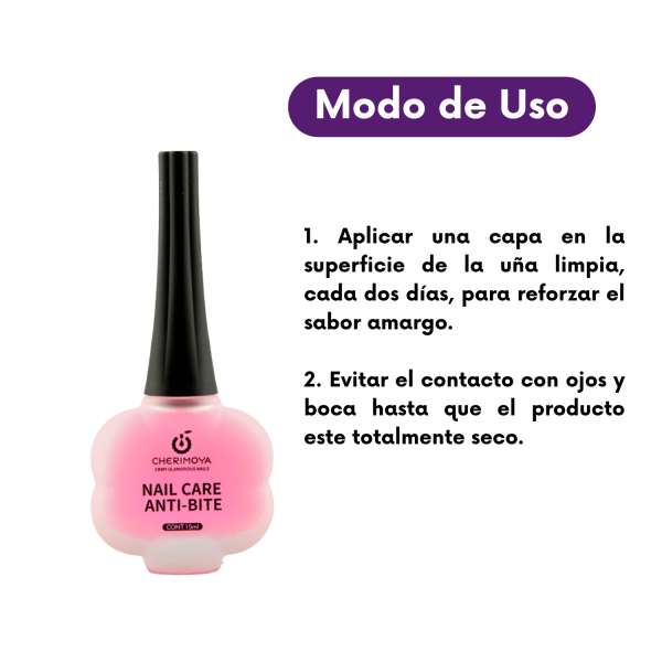 Esmalte anti-mordedura de uñas Cherimoya - Imagen 4