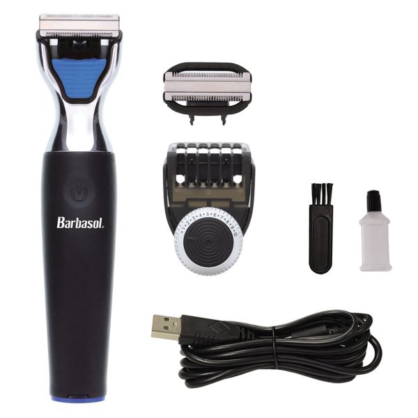 Afeitadora Trimmer Barbasol cara cuerpo recargable USB - Imagen 9