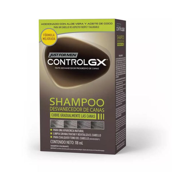 Shampoo tinte cubre canas progresivo 4 semanas Just For Men - Imagen 3