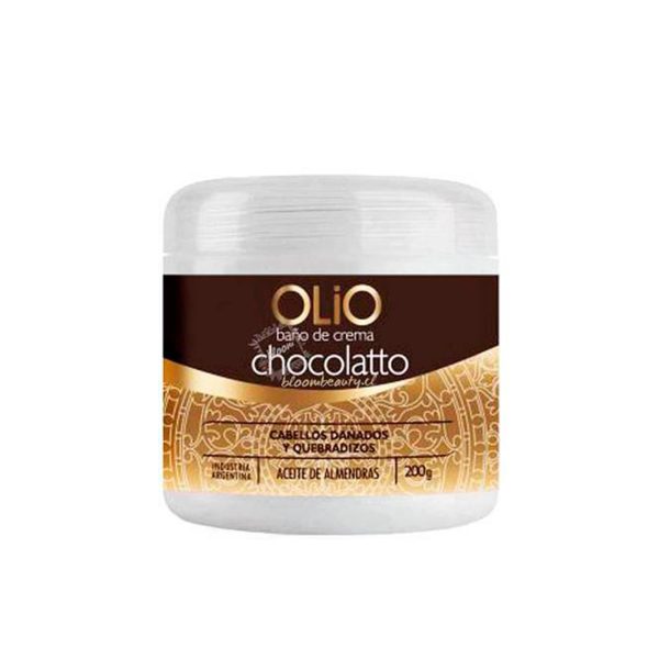 Máscara chocolate con aceite almendra pelo dañado Olio CVL