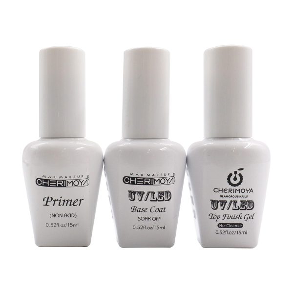 Kit Base Coat + top Coat + primer esmalte permanente