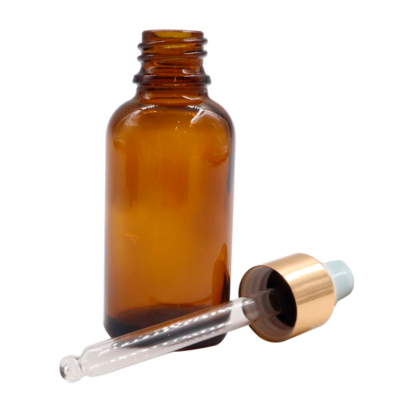 Kit 20 frascos gotario de vidrio 30ml ámbar transparente tapa blanca - Imagen 3