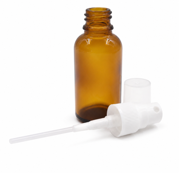 Frasco atomizador spray de vidrio 30ml ambar transparente - Imagen 2