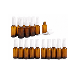 Kit 20 Frascos atomizador Spray de vidrio 30ml ambar