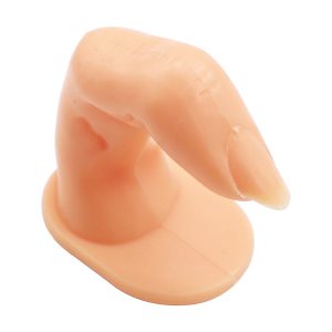 Dedo de práctica o ensayo para manicure con uña