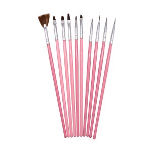 Set de 10 pinceles para decoración de uñas