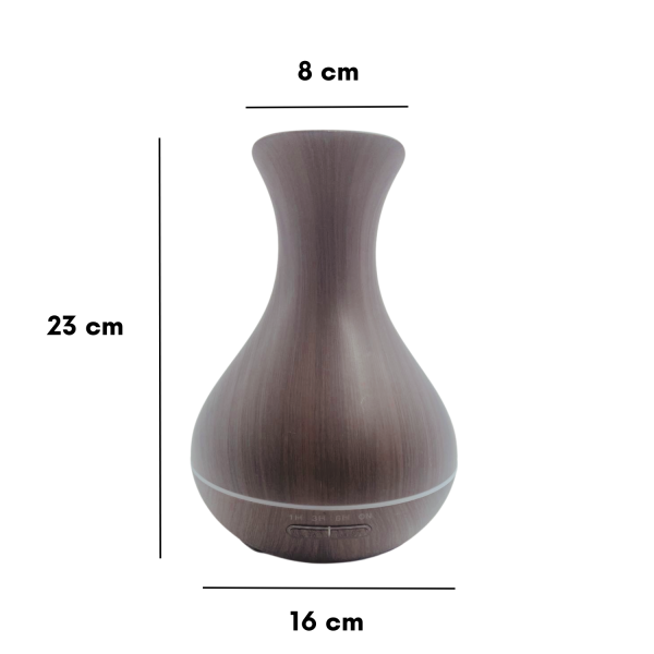 Aroma difusor ultrasónico aromaterapia 500ml lámpara café - Imagen 2