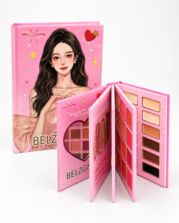 Paleta de maquillaje Sombras rubores contorno cejas