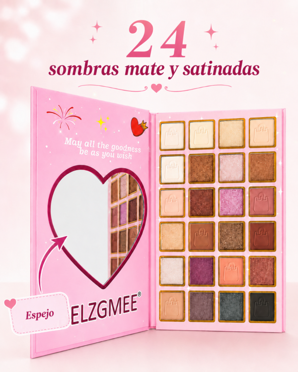 Paleta de maquillaje Sombras rubores contorno cejas - Imagen 3
